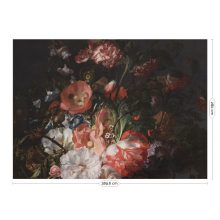 Aranykor virágai- Festett virágok, színes virágos tapéta