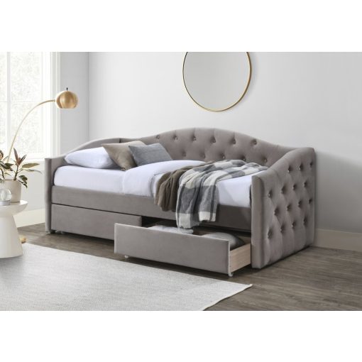 aloha ágykeret, vintage ágykeret, szövet ágykeret, kárpitozott ágykeret, fiókos ágykeret