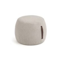 Szürke puff ECO bőr fogantyúval, elegáns puff, kényelmes puff, gödöllő bútor, luxus bútor