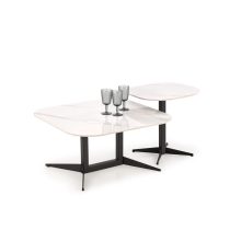 Fehér márvány mintás lerakóasztal 