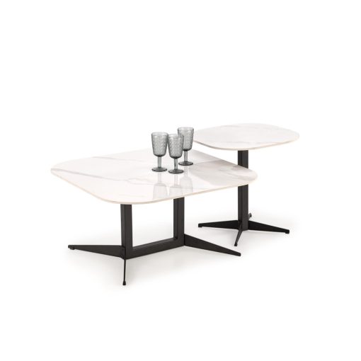 Fehér márvány mintás lerakóasztal 