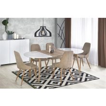 edward étkezőasztal, vintage étkezőasztal, fehér étkezőasztal, kihúzható étkezőasztal