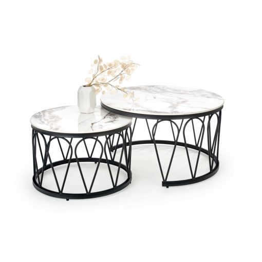 Márvány mintás lerakóasztal szett