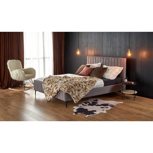 Kárpitos szürke ágykeret, modern ágy, luxus ágy, kényelmes ágy, design ágy