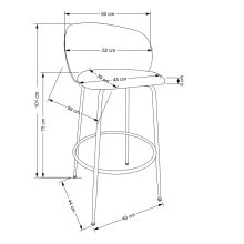 Kérm színű szék, arany szék, konyhai szék, ebédlő szék, luxus szék, design szék
