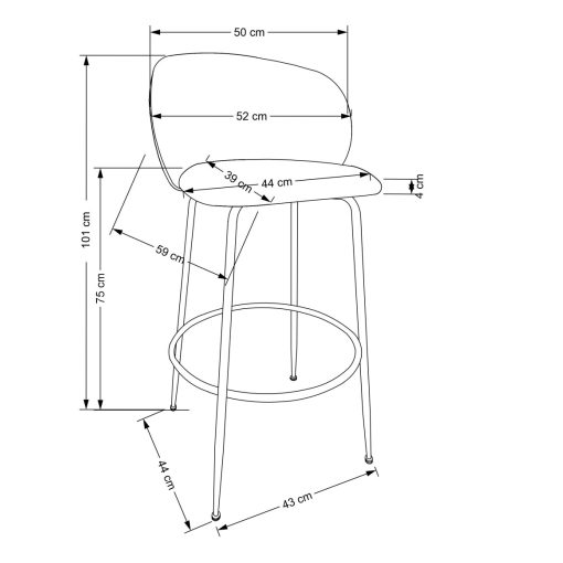 Kérm színű szék, arany szék, konyhai szék, ebédlő szék, luxus szék, design szék