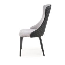 Szövet étkezőszék bőr hátsó résszel   vintage szék, színes szék, elegáns szék, luxus szék