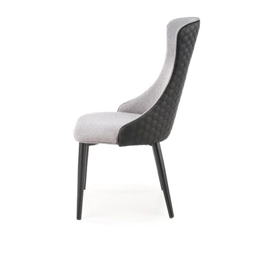 Szövet étkezőszék bőr hátsó résszel   vintage szék, színes szék, elegáns szék, luxus szék