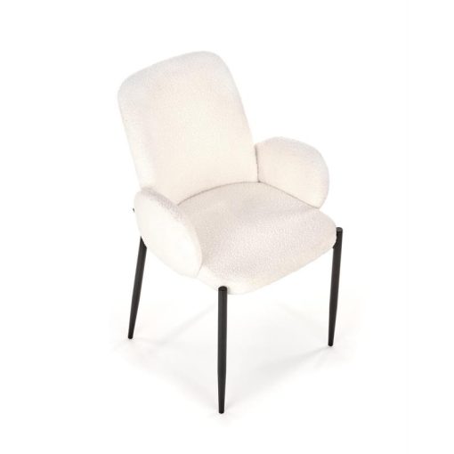 Bouclé anyagú étkezőszék 2 színben   vintage szék, színes szék, elegáns szék, luxus szék