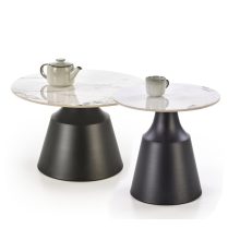 Kétrészes fehér márvány lerakóasztal 