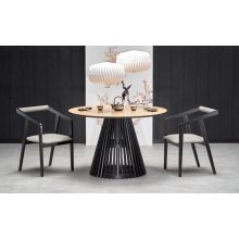  DRAM Fekete kerek étkezőasztal