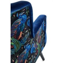 Pávás bársony fotel, vintage fotel, retro fotel, elegáns fotel, pávás fotel, luxus fotel, gödöllő 