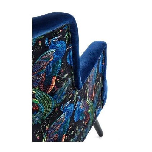 Pávás bársony fotel, vintage fotel, retro fotel, elegáns fotel, pávás fotel, luxus fotel, gödöllő 