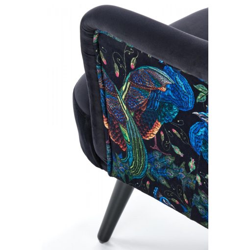 Pávás bársony fotel, vintage fotel, retro fotel, elegáns fotel, pávás fotel, luxus fotel, gödöllő 