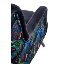 Pávás bársony fotel, vintage fotel, retro fotel, elegáns fotel, pávás fotel, luxus fotel, gödöllő 