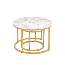 Márvány mintás dohányzóasztal, kis asztal, lerakó asztal, gödöllő bútor, luxus asztal