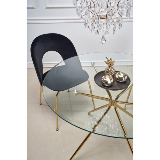 Cairo üveg étkezőasztal, gödöllő bútor, luxus asztal, üveg asztal, étkező asztal