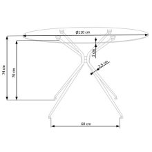 Cairo üveg étkezőasztal, gödöllő bútor, luxus asztal, üveg asztal, étkező asztal