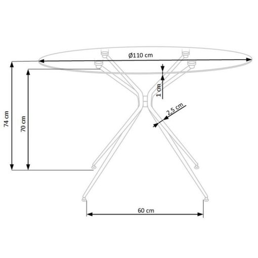 Cairo üveg étkezőasztal, gödöllő bútor, luxus asztal, üveg asztal, étkező asztal