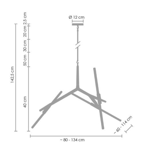 Mirage, arany indusztriális lámpa, modern lámpa, mennyezeti lámpa