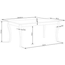 windsor étkezőasztal, bővíthető étkezőasztal, kihúzható étkezőasztal
